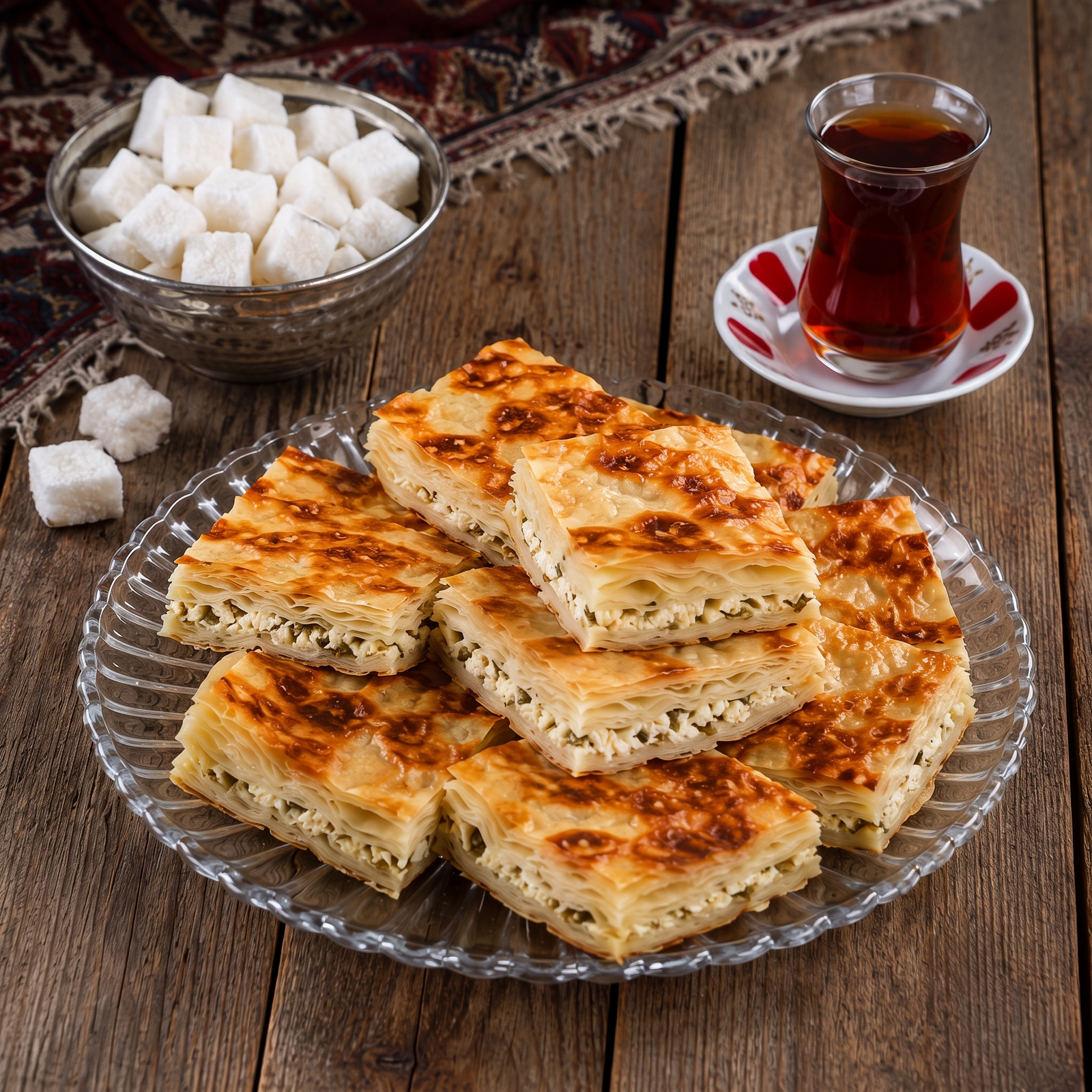 Civil Peynirli Maydanozlu Tepsi Su Böreği